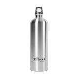 Tatonka Trinkflasche Stainless Steel Bottle 1l - Unzerbrechliche Flasche aus Edelstahl - schadstofffrei (BPA-frei), rostfrei, lebensmittelecht, spülmaschinenfest - Mit Öse zum Befestigen (1 Liter)