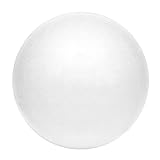 Netuno 1 Stück Styroporkugel Styroporball Polystyrol-Ball weiß 20 cm Durchmesser teilbar zum Basteln für Hobby Kunst Schule Dekoration Weihnachtskugeln