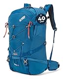 Terra Peak Wanderrucksack 40L Damen Herren Flex 40 Erwachsene blau - Outdoor Trekking- Touren- Wasserdichter Daypack Tages- Survival Wander-Rucksäcke leicht zum Wandern