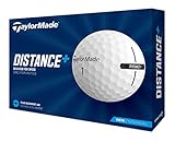 TaylorMade Distance+ Golfbälle, 12 Bälle,(4 x 3-er Set), Weiß, Einheitsgröße