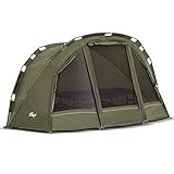 Lucx® Puma Angelzelt 1 Man Bivvy 1 Mann Karpfenzelt Carp Dome Fishing Tent 1 Person Angler Zelt Wassersäule 10.000 mm Campingzelt