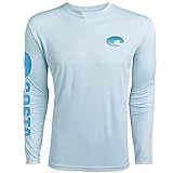 Costa Del Mar Herren Technisches Langarm-Shirt mit Rundhalsausschnitt Hemd, Arctic Blue, Klein