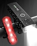 Fahrradlicht Fahrrad Licht Set Mit Automatischem Lichtsensor, 2000mAh USB Wiederaufladbare Fahrradlamp, IPX5 Wasserdicht Led Licht Für Fahrrad