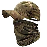 ehsbuy Camo Hüte für Männer mit Kühlung Halsgamasche Baseballmützen Gesichtsschal Maske Armee Taktische Militärmütze Halsrohr Snoods zum Laufen Jagd Camping Radfahren Angeln Outdoor Sports