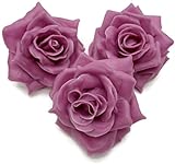 Fangblatt - Wachsrose - künstliche Rose in rosa aus Wachs - für Gestecke, Tischdekoration, Grabschmuck - Durchmesser ca. 10 cm (3)