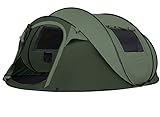 Camping Zelt, Pop Up Zelt 5–6 Personen, Automatisches Aufstellzelt in 3 Sekunden, Wasserdicht Sonnenschutz, Familie Zelt, Tragbares Leichtes Kuppelzelt für Outdoor Camping, Wandern (Armee)
