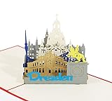 3D KARTE 'Dresden' I Pop-Up Karte als Reise-Gutschein, Geburtstagskarte, Geldgeschenk, Urlaubskarte, Souvenir aus Deutschland