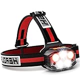 COPIC Stirnlampe 1100 Lumen USB Wiederaufladbare Sensor LED Kopflampe 7 Modi Headlampe mit Rotem Licht 90° Verstellbarem IP4 Wasserdicht Joggen Camping (1PCS)
