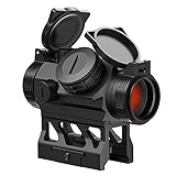 Feyachi V30 2MOA Rotpunktvisier Auto On & Off 1x20mm Kompakte Leuchtpunktvisier, Hochklappbaren Objektivabdeckungen