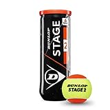 Dunlop Tennisball Stage 2 Orange - für Anfänger & Kinder im Mittelfeld (1x3er Dose)