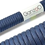 Ganzoo © Paracord 550 Seil Navy-Blau 4mm Schnur Typ 3, Nylon & Polyester, ideal für Basteln von Hundeleine Halsband Armband/Camping Survival und Outdoor 30 Meter Allzweckseil 7 Innenstränge