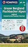 KOMPASS Wanderkarten-Set 221 Grazer Bergland, Fischbacher Alpen (2 Karten) 1:50.000: inklusive Karte zur offline Verwendung in der KOMPASS-App. Fahrradfahren.