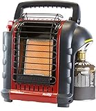 Mr Heater Tragbarer Gasheizer MH9BDF - Gasheizung mit Gasflasche - Gasheizstrahler - Räume bis zu 26M2 - Geeignet für Propan G31 und Butan/Propan G30+31 Patronen - Schwarz/Rot
