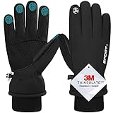 Winterhandschuhe, Wasserdichte Warme Touchscreen Handschuhe für Herren und Damen, Skihandschuhe Fahrradhandschuhe für Reiten Laufen Motorrad Wandern Radfahren