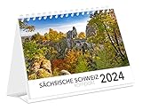 Kalender Sächsische Schweiz kompakt 2024 | 21 x 15 cm | weißes Kalendarium