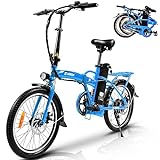 K KAISDA E-Bike K7S 20 Zoll Elektrofahrrad Klappbar mit 36V 12,5Ah Batterie, Leichtes Elektro Klapprad Citybike für Senioren und Mädchen, aus hochwertigem Kohlenstoffstahl, mit Bremslicht