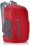 Amazon Basics Rucksack, ultra-leicht, platzsparend verstaubarm, 25 l, Rot
