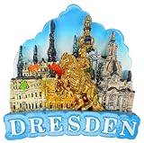 Magnet Souvenir Dresden 7 x 7 x 2 cm Kühlschrankmagnet Stadt Figur Deko GCG 1470