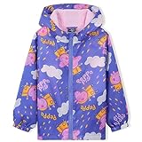 Peppa Pig Regenjacke Mädchen - Regenmantel Kinder Fleece Gefütterte Jacke mit Kapuze für Kinder von 2-6 Jahren (Mehrfarbig, 2-3 Jahre)