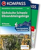 Sächsische Schweiz, Elbsandsteingebirge: Wanderführer mit Extra-Tourenkarte 1:35.000, 50 Touren, GPX-Daten zum Download (KOMPASS Wanderführer, Band 5263)