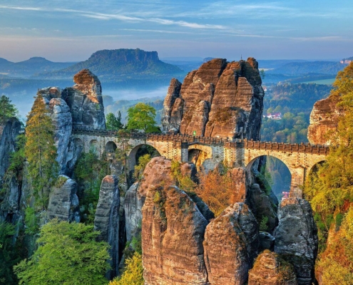 Die schönsten Orte der Sächsischen Schweiz: Die berühmte Bastei.
