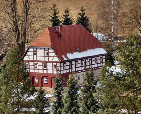 Umgebindehaus in der Sächsischen Schweiz.