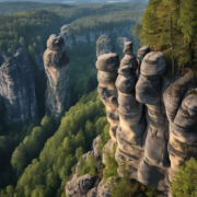 Wandern in der Sächsischen Schweiz: Boofe auf dem oberen Band westlich der Rotkehlchenstiege